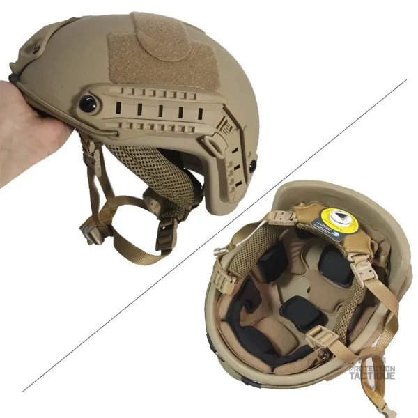 Casque de protection ACH, norme NIJ IIIA, adaptable