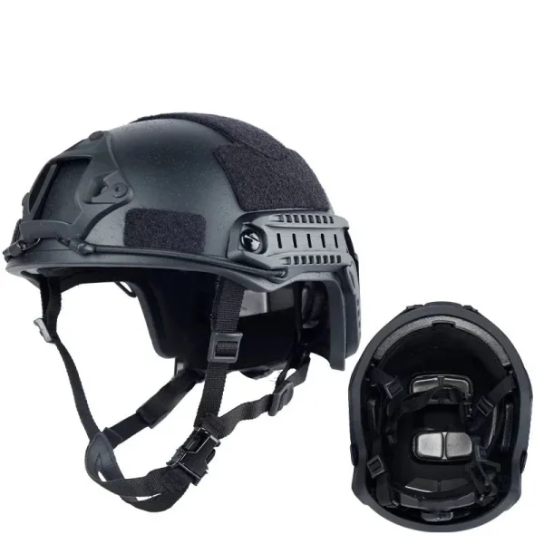 Protection balistique avec casque en matériaux durables