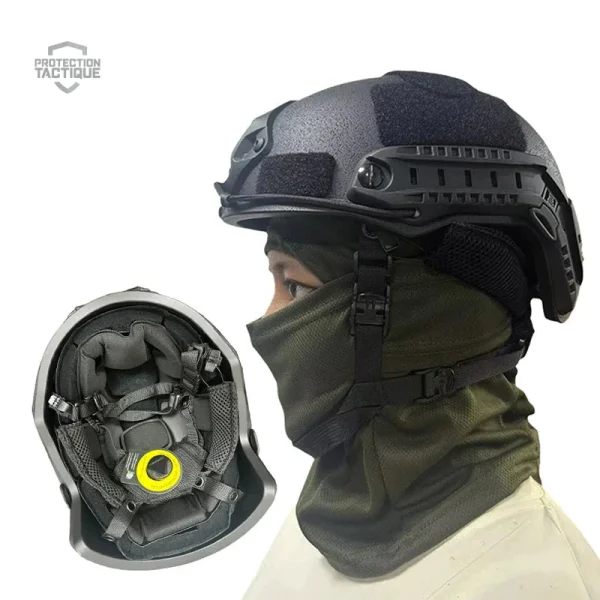 Casque balistique NIJ 3, protection avancée