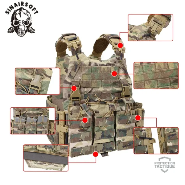 Gilet SINAIRSOFT adapté à la sécurité personnelle